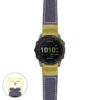 g.ed2.p560a Main Blue StrapsCo DASSARI Salvage Thick Padded Distressed Italian Leather Watch Band Strap with Yellow Gold Buckle