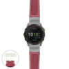 g.ed2.p560a Main Red StrapsCo DASSARI Salvage Thick Padded Distressed Italian Leather Watch Band Strap with Silver Buckle