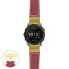 g.ed2.p560a Main Red StrapsCo DASSARI Salvage Thick Padded Distressed Italian Leather Watch Band Strap with Yellow Gold Buckle