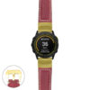 g.ed.p560a Main Red StrapsCo DASSARI Salvage Thick Padded Distressed Italian Leather Watch Band Strap with Yellow Gold Buckle