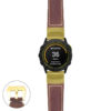 g.ed.p560a Main Rust StrapsCo DASSARI Salvage Thick Padded Distressed Italian Leather Watch Band Strap with Yellow Gold Buckle