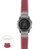 g.f3.p560a Main Red StrapsCo DASSARI Salvage Thick Padded Distressed Italian Leather Watch Band Strap with Silver Buckle