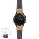 g.f5x.p560a Main Dark Brown StrapsCo DASSARI Salvage Thick Padded Distressed Italian Leather Watch Band Strap with Rose Gold Buckle