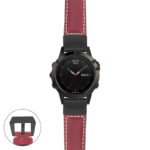 g.f5x.p560a Main Red StrapsCo DASSARI Salvage Thick Padded Distressed Italian Leather Watch Band Strap with Matte Black Buckle