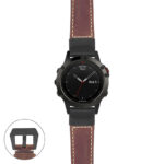 g.f5x.p560a Main Rust StrapsCo DASSARI Salvage Thick Padded Distressed Italian Leather Watch Band Strap with Matte Black Buckle