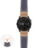 g.f7x.p560a Main Blue StrapsCo DASSARI Salvage Thick Padded Distressed Italian Leather Watch Band Strap with Rose Gold Buckle
