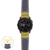 g.f7x.p560a Main Blue StrapsCo DASSARI Salvage Thick Padded Distressed Italian Leather Watch Band Strap with Yellow Gold Buckle