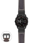 g.f7x.p560a Main Dark Brown StrapsCo DASSARI Salvage Thick Padded Distressed Italian Leather Watch Band Strap with Matte Black Buckle