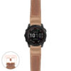 g.f7x.p560a Main Tan StrapsCo DASSARI Salvage Thick Padded Distressed Italian Leather Watch Band Strap with Rose Gold Buckle