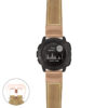 g.i.p560a Main Beige StrapsCo DASSARI Salvage Thick Padded Distressed Italian Leather Watch Band Strap with Rose Gold Buckle