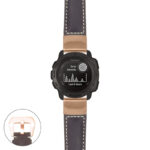 g.i.p560a Main Dark Brown StrapsCo DASSARI Salvage Thick Padded Distressed Italian Leather Watch Band Strap with Rose Gold Buckle