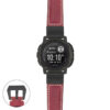 g.i2.p560a Main Red StrapsCo DASSARI Salvage Thick Padded Distressed Italian Leather Watch Band Strap with Matte Black Buckle