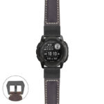 g.i2x.p560a Main Dark Brown StrapsCo DASSARI Salvage Thick Padded Distressed Italian Leather Watch Band Strap with Matte Black Buckle