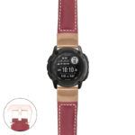 g.i2x.p560a Main Red StrapsCo DASSARI Salvage Thick Padded Distressed Italian Leather Watch Band Strap with Rose Gold Buckle