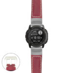 g.i2x.p560a Main Red StrapsCo DASSARI Salvage Thick Padded Distressed Italian Leather Watch Band Strap with Silver Buckle