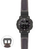 g.ix.p560a Main Dark Brown StrapsCo DASSARI Salvage Thick Padded Distressed Italian Leather Watch Band Strap with Matte Black Buckle