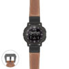 g.ix.p560a Main Tan StrapsCo DASSARI Salvage Thick Padded Distressed Italian Leather Watch Band Strap with Matte Black Buckle