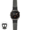 g.mrq2.p560a Main Black StrapsCo DASSARI Salvage Thick Padded Distressed Italian Leather Watch Band Strap with Matte Black Buckle