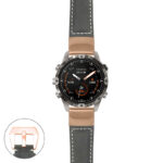 g.mrq2.p560a Main Black StrapsCo DASSARI Salvage Thick Padded Distressed Italian Leather Watch Band Strap with Rose Gold Buckle