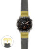 g.mrq2.p560a Main Black StrapsCo DASSARI Salvage Thick Padded Distressed Italian Leather Watch Band Strap with Yellow Gold Buckle