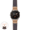 g.mrq2.p560a Main Dark Brown StrapsCo DASSARI Salvage Thick Padded Distressed Italian Leather Watch Band Strap with Rose Gold Buckle