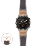 g.mrq2.p560a Main Dark Brown StrapsCo DASSARI Salvage Thick Padded Distressed Italian Leather Watch Band Strap with Rose Gold Buckle