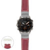 g.mrq2.p560a Main Red StrapsCo DASSARI Salvage Thick Padded Distressed Italian Leather Watch Band Strap with Silver Buckle