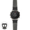 g.mrq.p560a Main Black StrapsCo DASSARI Salvage Thick Padded Distressed Italian Leather Watch Band Strap with Matte Black Buckle