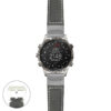 g.mrq.p560a Main Black StrapsCo DASSARI Salvage Thick Padded Distressed Italian Leather Watch Band Strap with Silver Buckle