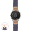 g.mrq.p560a Main Blue StrapsCo DASSARI Salvage Thick Padded Distressed Italian Leather Watch Band Strap with Rose Gold Buckle