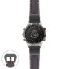 g.mrq.p560a Main Dark Brown StrapsCo DASSARI Salvage Thick Padded Distressed Italian Leather Watch Band Strap with Matte Black Buckle
