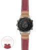 g.mrq.p560a Main Red StrapsCo DASSARI Salvage Thick Padded Distressed Italian Leather Watch Band Strap with Rose Gold Buckle