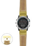 g.qtx3.p560a Main Beige StrapsCo DASSARI Salvage Thick Padded Distressed Italian Leather Watch Band Strap with Yellow Gold Buckle