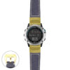 g.qtx3.p560a Main Blue StrapsCo DASSARI Salvage Thick Padded Distressed Italian Leather Watch Band Strap with Yellow Gold Buckle