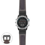 g.qtx3.p560a Main Dark Brown StrapsCo DASSARI Salvage Thick Padded Distressed Italian Leather Watch Band Strap with Matte Black Buckle