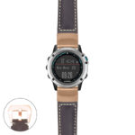 g.qtx3.p560a Main Dark Brown StrapsCo DASSARI Salvage Thick Padded Distressed Italian Leather Watch Band Strap with Rose Gold Buckle