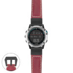 g.qtx3.p560a Main Red StrapsCo DASSARI Salvage Thick Padded Distressed Italian Leather Watch Band Strap with Matte Black Buckle