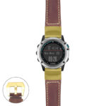 g.qtx3.p560a Main Rust StrapsCo DASSARI Salvage Thick Padded Distressed Italian Leather Watch Band Strap with Yellow Gold Buckle