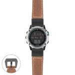 g.qtx3.p560a Main Tan StrapsCo DASSARI Salvage Thick Padded Distressed Italian Leather Watch Band Strap with Matte Black Buckle