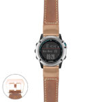 g.qtx3.p560a Main Tan StrapsCo DASSARI Salvage Thick Padded Distressed Italian Leather Watch Band Strap with Rose Gold Buckle