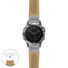 g.qtx5.p560a Main Beige StrapsCo DASSARI Salvage Thick Padded Distressed Italian Leather Watch Band Strap with Silver Buckle