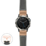 g.qtx5.p560a Main Black StrapsCo DASSARI Salvage Thick Padded Distressed Italian Leather Watch Band Strap with Rose Gold Buckle