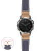 g.qtx5.p560a Main Blue StrapsCo DASSARI Salvage Thick Padded Distressed Italian Leather Watch Band Strap with Rose Gold Buckle