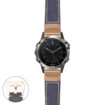 g.qtx5.p560a Main Blue StrapsCo DASSARI Salvage Thick Padded Distressed Italian Leather Watch Band Strap with Rose Gold Buckle