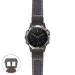 g.qtx5.p560a Main Dark Brown StrapsCo DASSARI Salvage Thick Padded Distressed Italian Leather Watch Band Strap with Matte Black Buckle