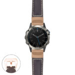 g.qtx5.p560a Main Dark Brown StrapsCo DASSARI Salvage Thick Padded Distressed Italian Leather Watch Band Strap with Rose Gold Buckle