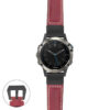 g.qtx5.p560a Main Red StrapsCo DASSARI Salvage Thick Padded Distressed Italian Leather Watch Band Strap with Matte Black Buckle