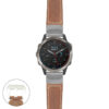 g.qtx6.p560a Main Tan StrapsCo DASSARI Salvage Thick Padded Distressed Italian Leather Watch Band Strap with Silver Buckle