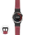 g.qtx6x.p560a Main Red StrapsCo DASSARI Salvage Thick Padded Distressed Italian Leather Watch Band Strap with Matte Black Buckle