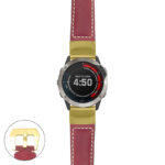 g.qtx6x.p560a Main Red StrapsCo DASSARI Salvage Thick Padded Distressed Italian Leather Watch Band Strap with Yellow Gold Buckle